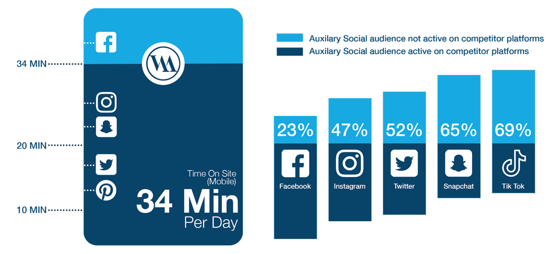 graphs showing social media usage